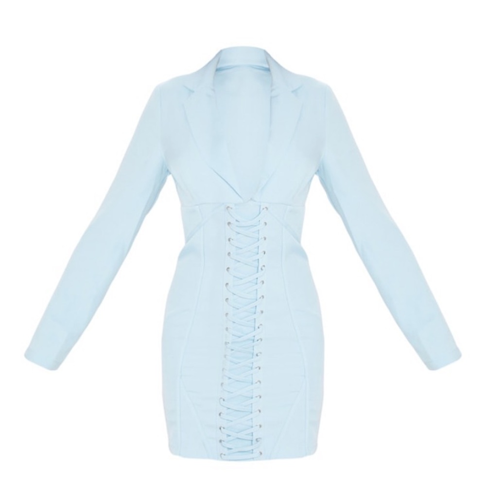 Baby Blue Long Sleeve Dress